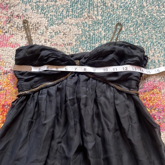 💕Stella McCartney Mini Dress with Chains Black / Silk - Picture 6 of 9